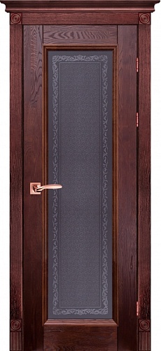 Дверь массив дуба Аристократ №5 махагон