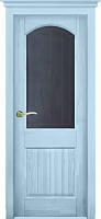 Дверь массив сосны Осло эмаль скай стекло