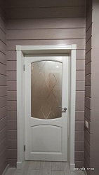 Двери Барроу эмаль белая в дом из бруса