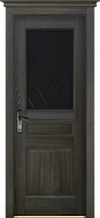 Дверь массив сосны Валенсия грис стекло