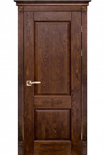 Дверь дуб Double Solid Wood Классик №4 античный орех
