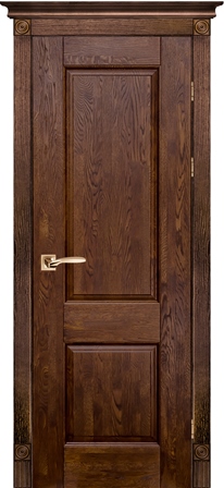 Дверь дуб Double Solid Wood Классик №1 античный орех