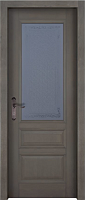 Дверь массив ольхи Аристократ №2 грис стекло