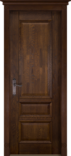 Дверь массив дуба Аристократ №1 античный орех