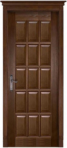 Дверь дуб Double Solid Wood Лондон-2 античный орех глухая