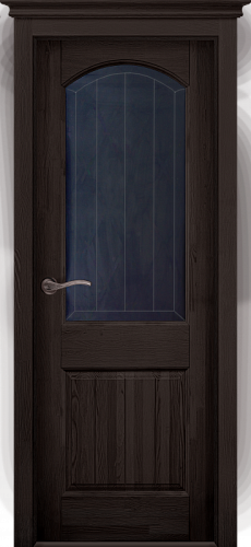 Дверь массив сосны Осло венге стекло