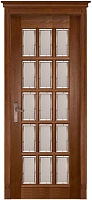 Дверь дуб Double Solid Wood Лондон-2 мёд стекло