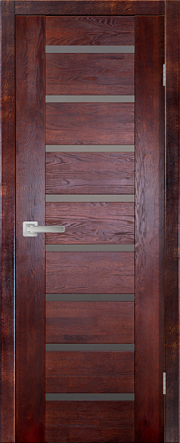Дверь дуб Double Solid Wood Хай-Тек №3 махагон