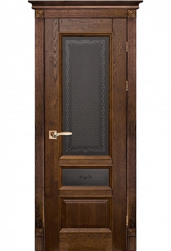 Дверь массив дуба Аристократ №3 античный орех