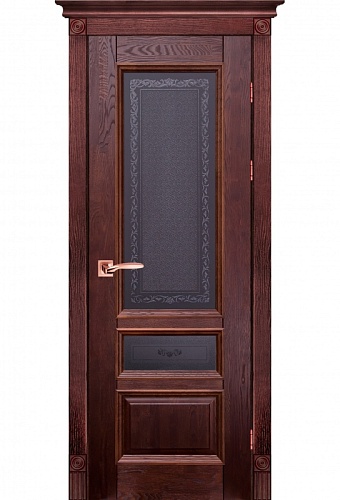 Дверь массив дуба Аристократ №3 махагон