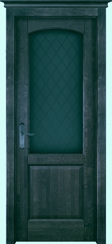 Дверь массив ольхи Фоборг грис стекло