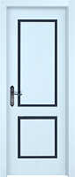 Дверь массив ольхи Софья эмаль скай стекло частичное