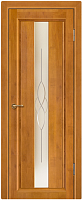 Дверь массив ольхи Версаль мёд остекленная
