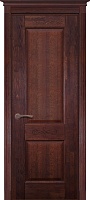 Дверь дуб Double Solid Wood Классик №4 махагон