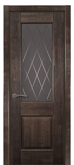 Дверь дуб Double Solid Wood Классик №2 эйвори блек