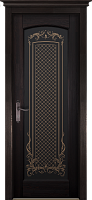 Дверь массив сосны Витраж венге остекленная