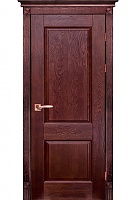 Дверь дуб Double Solid Wood Классик №4 махагон