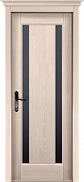 Дверь массив сосны Милан эмаль крем остекленная