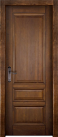 Дверь массив ольхи Аристократ №1 античный орех глухая