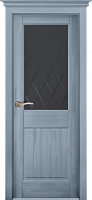 Дверь массив сосны Нарвик эмаль грей стекло