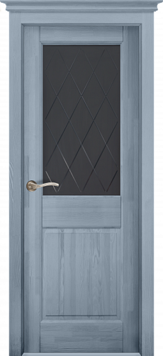 Дверь массив сосны Нарвик эмаль грей стекло