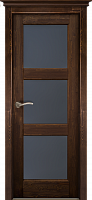 Дверь массив сосны Этне античный орех стекло