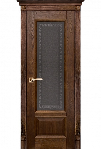 Дверь дуб Double Solid Wood Аристократ №4 античный орех