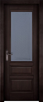 Дверь массив ольхи Аристократ №2 венге стекло