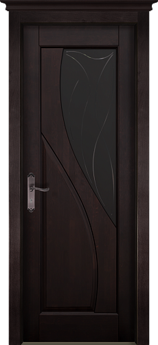 Дверь массив ольхи Даяна венге остекленная
