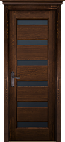Дверь массив сосны Палермо античный орех остекленная