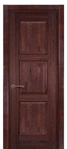 Дверь дуб Double Solid Wood Турин махагон глухая