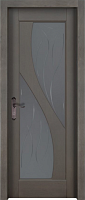 Дверь массив ольхи Даяна грис стекло