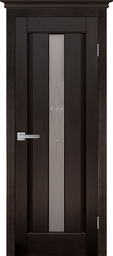 Дверь массив ольхи Версаль венге остекленная