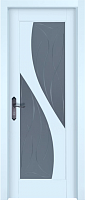 Дверь массив ольхи Даяна эмаль скай стекло