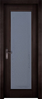 Дверь массив ольхи Аристократ №5 венге стекло