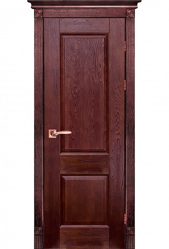 Дверь массив дуба Классик №1 махагон
