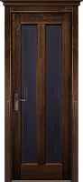 Дверь массив сосны Сорренто античный орех остекленная