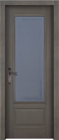 Дверь массив ольхи Аристократ №4 грис стекло