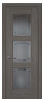 Дверь дуб Double Solid Wood Турин грис стекло