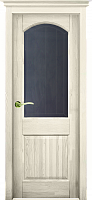 Дверь массив сосны Осло слоновая кость стекло