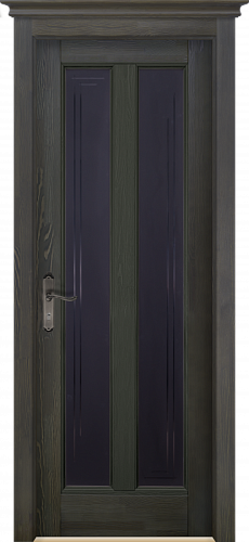 Дверь массив сосны Сорренто грис остекленная