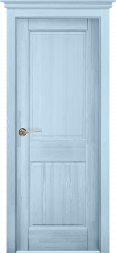 Дверь массив сосны Нарвик эмаль скай глухая