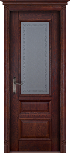 Дверь массив дуба Аристократ №2 махагон