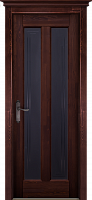Дверь массив сосны Сорренто махагон остекленная