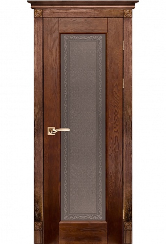 Дверь дуб Double Solid Wood Классик №3 античный орех