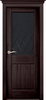 Дверь массив сосны Нарвик венге стекло